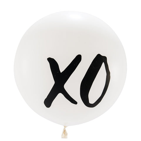 Extra Large 36" White Round Wedding Balloons - XO