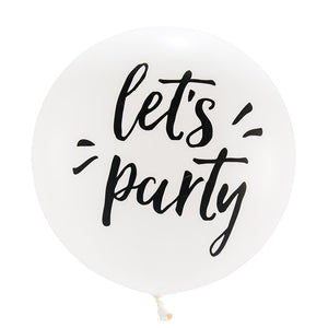 Extra Large 36" White Round Wedding Balloons - Let's Party