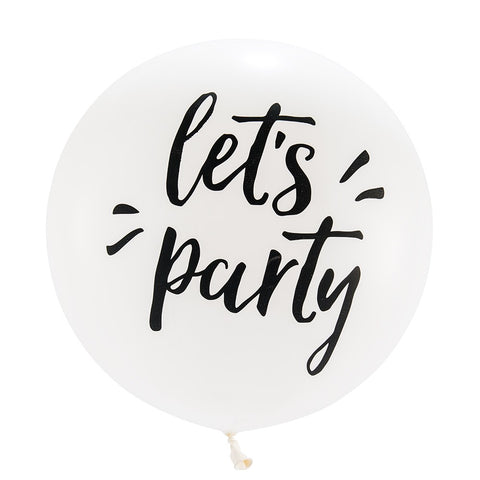 Extra Large 36" White Round Wedding Balloons - Let's Party