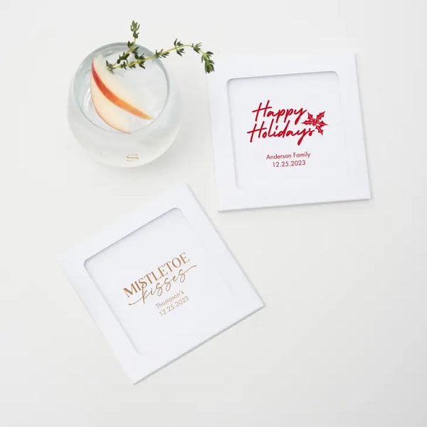 Personalised Glass Drink Coaster Favour - Holiday | More Occasions