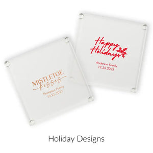 Personalised Glass Drink Coaster Favour - Holiday | More Occasions