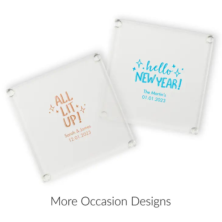 Personalised Glass Drink Coaster Favour - More Occasions