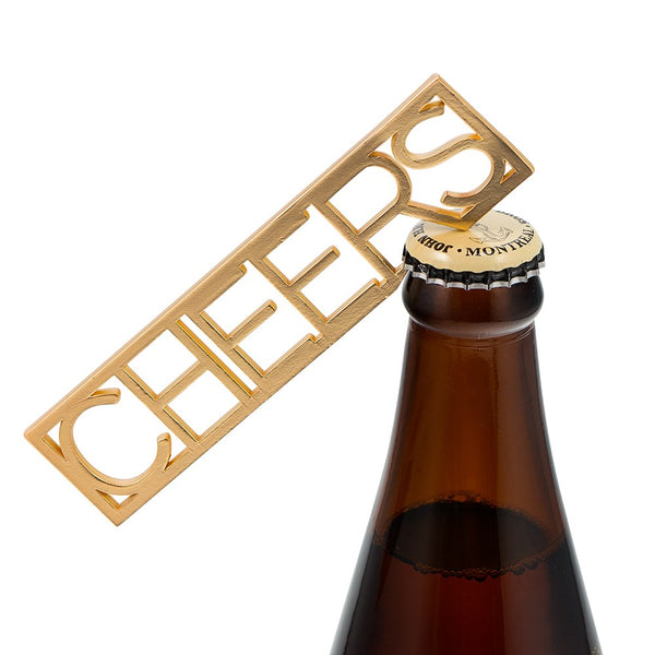 Gold Bottle Opener Wedding Favor - CHEERS