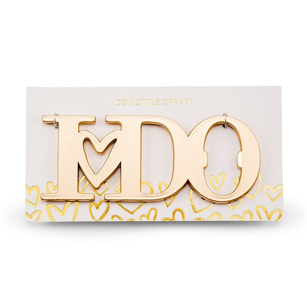 Gold Bottle Opener Favor - I DO