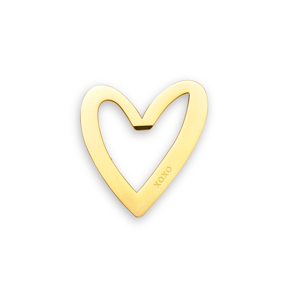 Gold Bottle Opener Favor - Heart with XO