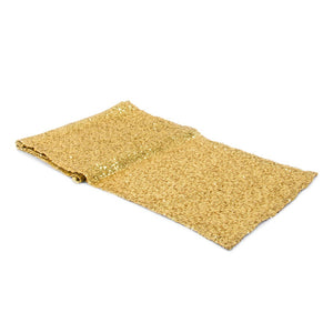 Modern Sparkle Sequin Table Runner - 90" Metallic Gold