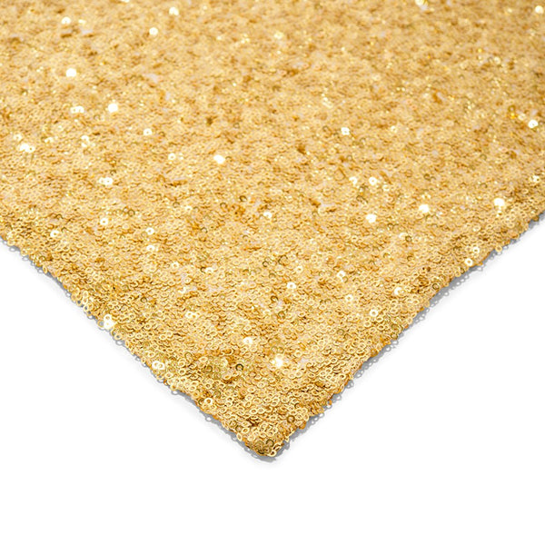 Modern Sparkle Sequin Table Runner - 90" Metallic Gold