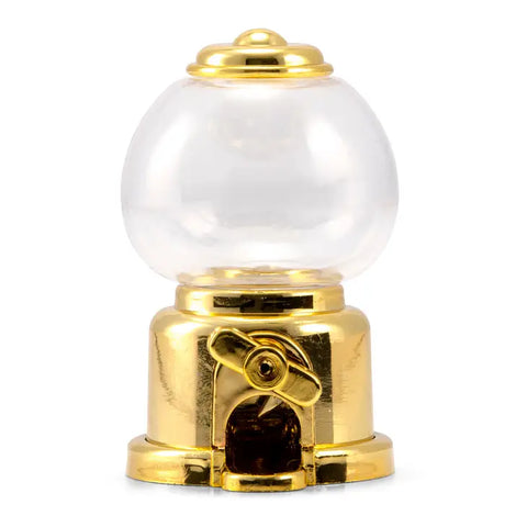 Mini Gumball Machine Party Favor - Gold - Set of 2