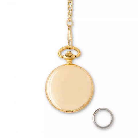 Pocket Wedding Ring Holder With Chain - Gold