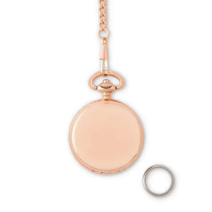 Pocket Wedding Ring Holder With Chain - Rose Gold