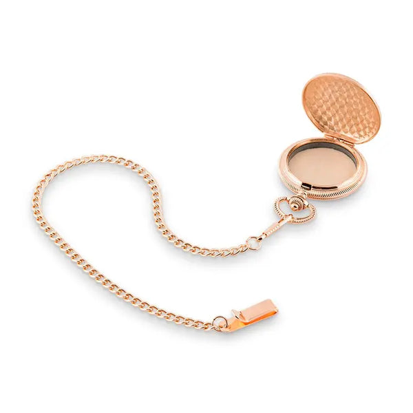 Pocket Wedding Ring Holder With Chain - Rose Gold