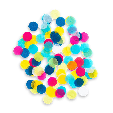 Bright Summer Mix Jumbo Party Confetti - Pink, Green, Blue