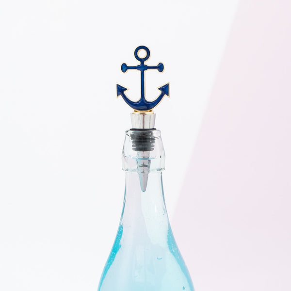 Navy Anchor Bottle Stopper