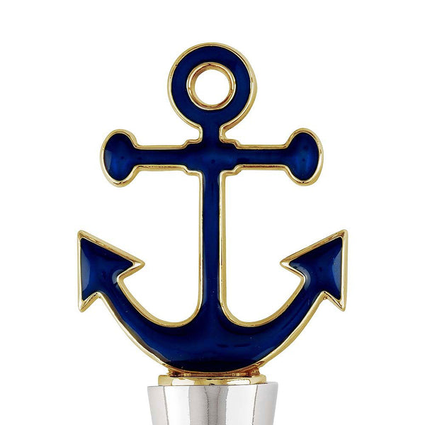 Navy Anchor Bottle Stopper