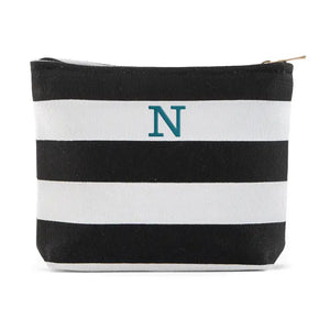 Small Personalized Makeup Bag For Women- Bliss Striped