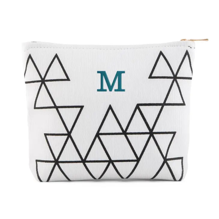 Small Personalized Makeup Bag For Women - Geo Print