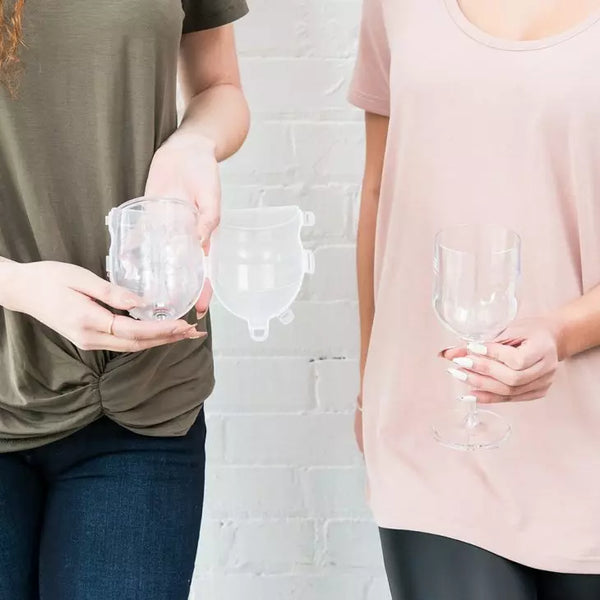 Portable Plastic Nesting Wine Glass - Clear