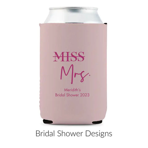 Custom Neoprene Foam Beer Can Drink Holder - Bridal Shower