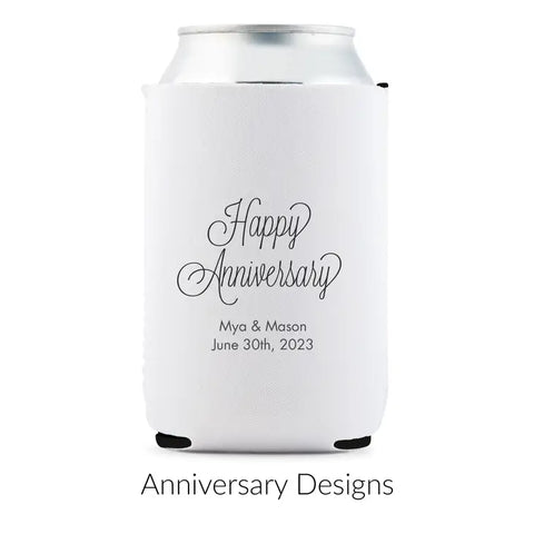 Custom Neoprene Foam Beer Can Drink Holder - Anniversary