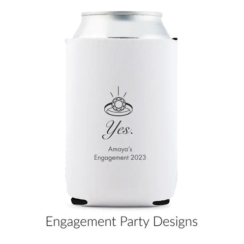 Custom Neoprene Foam Beer Can Drink Holder - Engagement Party