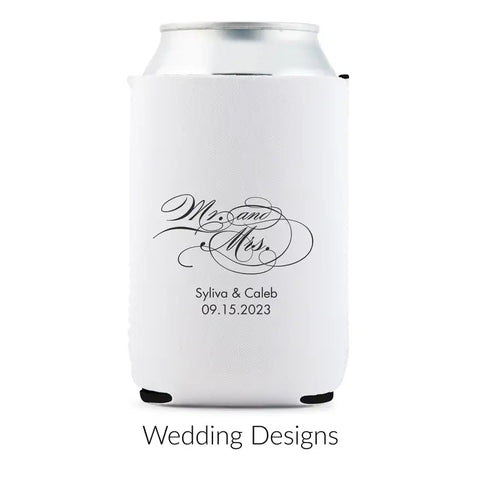 Custom Neoprene Foam Beer Can Drink Holder - Wedding