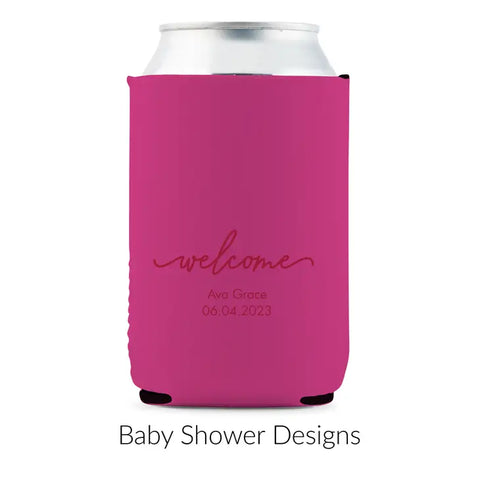 Custom Neoprene Foam Beer Can Drink Holder - Baby Shower