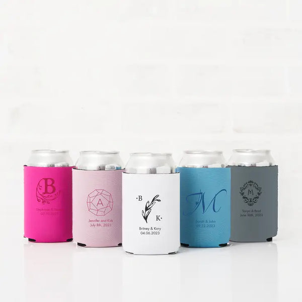 Custom Neoprene Foam Beer Can Drink Holder - Monograms