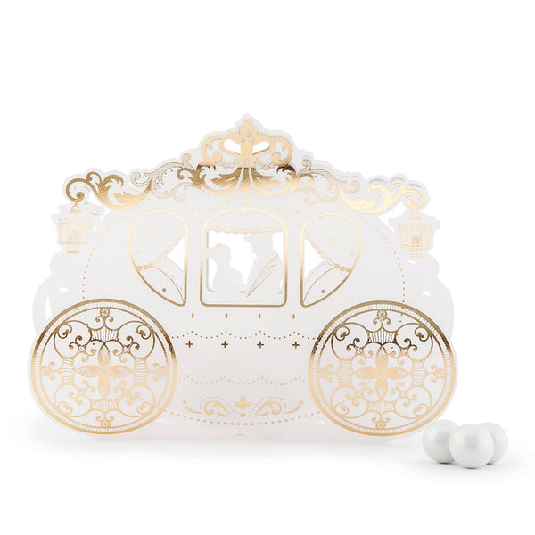 Cinderella Wedding Carriage Favor Box - Set of 10