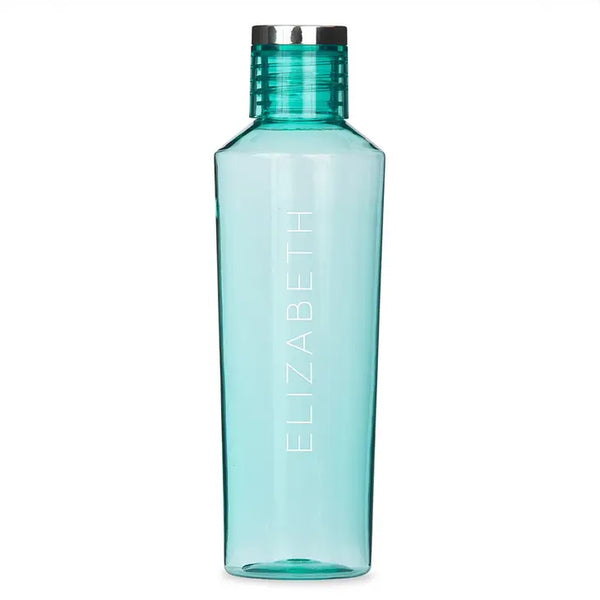 Personalized Reusable Plastic Water Bottle - Contemporary Vertical Print