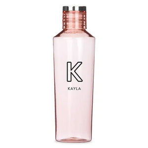 Personalized Reusable Plastic Water Bottle - Line Initial Print