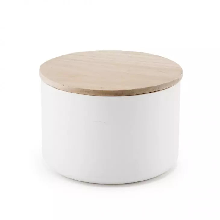 Round Wooden Jewelry Box – Natural