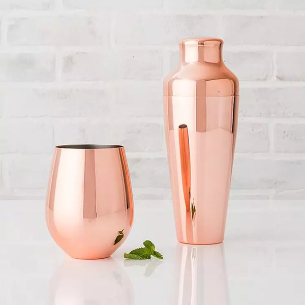 Copper Stemless Wine Glass