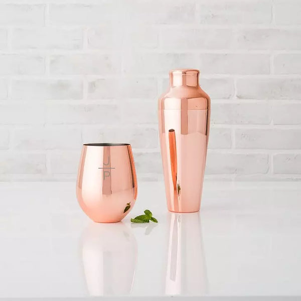 Copper Cocktail Shaker - Initial Monogram