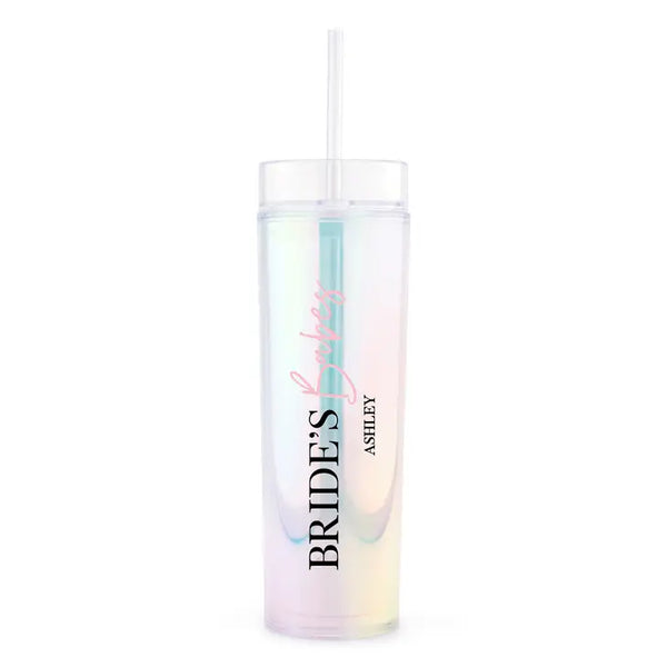 Personalized Plastic Drink Tumbler Bridesmaid Gift - Bride's Babes