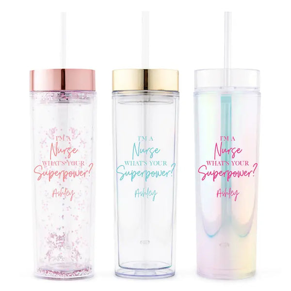 Personalized Plastic Drink Tumbler - What's Your Superpower