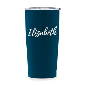 Personalized Stainless Steel Insulated Travel Mug - Calligraphy Print