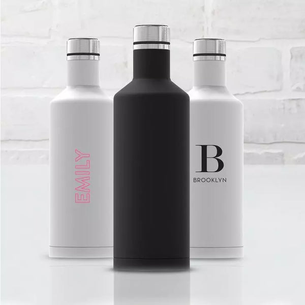 Stainless Steel Insulated Water Bottle - Plain Black