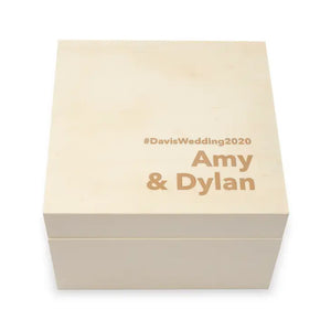 Personalized Wooden Keepsake Gift Box - Block Font Etching