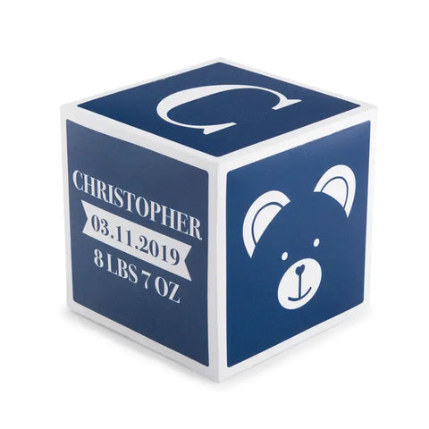 Keepsake Baby Block - Navy Blue