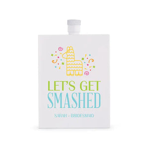 Personalized White Stainless Steel 3 Oz. Hip Flask - Get Smashed