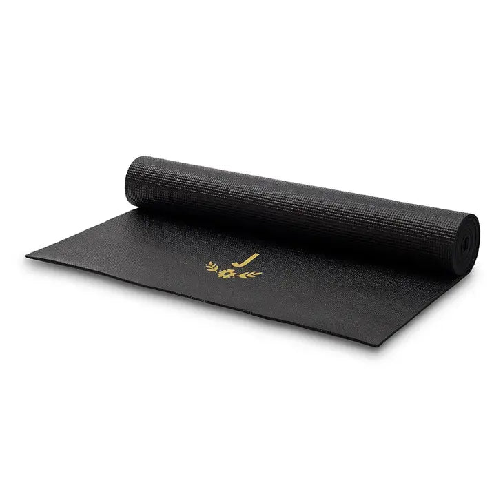 Custom No-Slip Yoga Mat - Floral Monogram