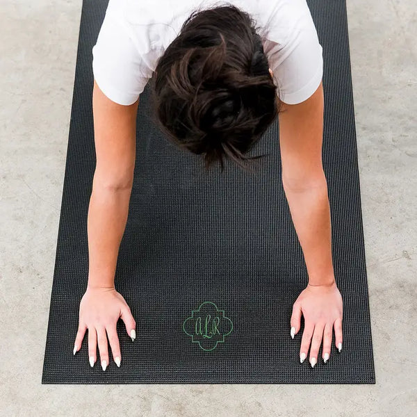 Custom No-Slip Yoga Mat - Ornate Monogram