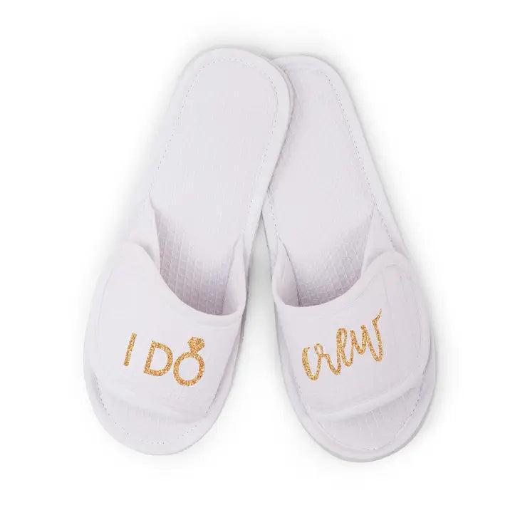 Women's Cotton Waffle Spa Slippers - I Do Crew