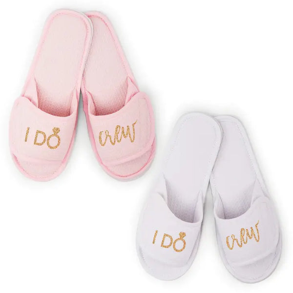 Women's Cotton Waffle Spa Slippers - I Do Crew