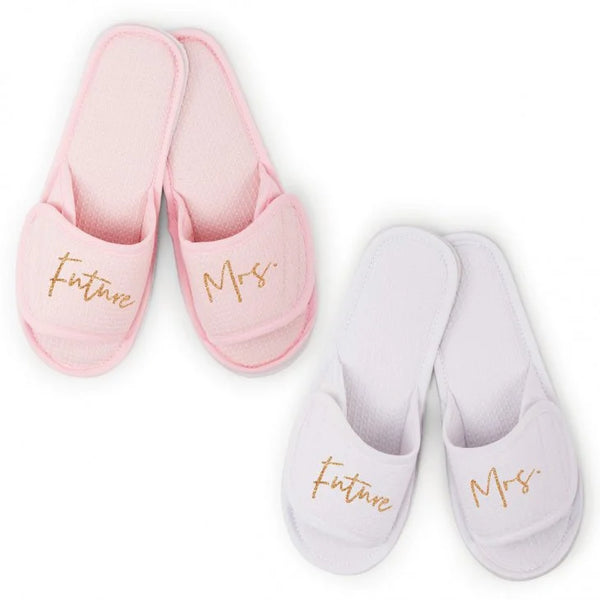 Women's Cotton Waffle Spa Slippers - Future Mrs.