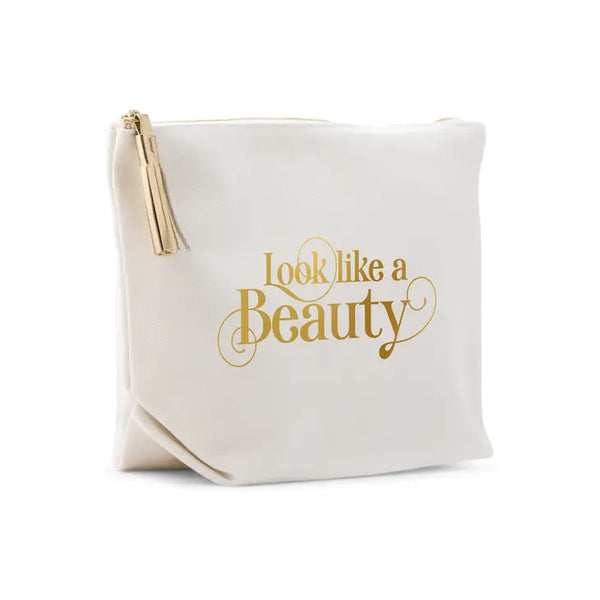 Large Personalized Canvas Makeup Bag - Look Like A Beauty