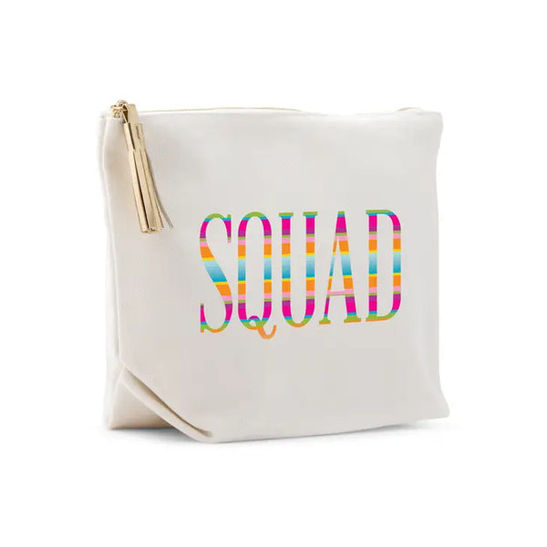 Large Personalized Canvas Makeup Bag - Fiesta Squad