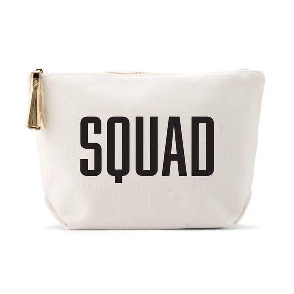 Large Personalized Canvas Makeup Bag - Glam Squad