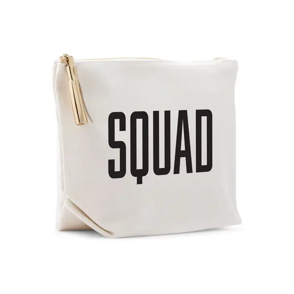 Large Personalized Canvas Makeup Bag - Glam Squad