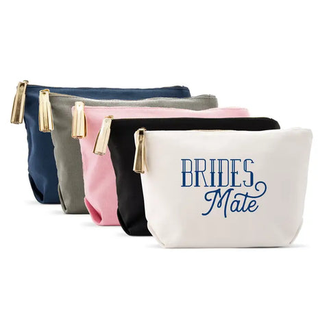 Large Personalized Canvas Makeup Bag - Brides Mate